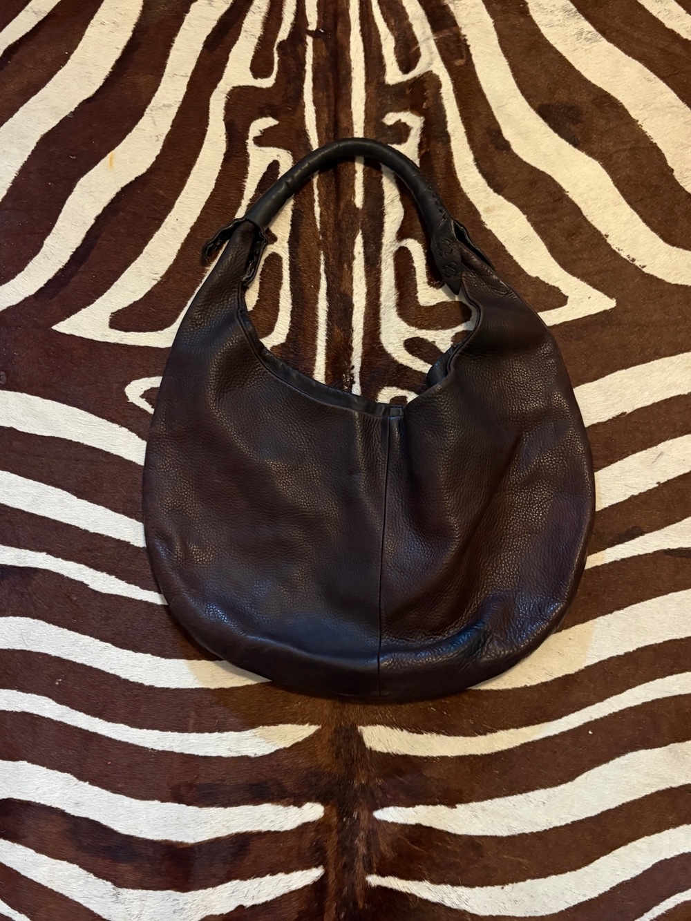 Juicy Couture Dark Brown Leather Hobo Bag
